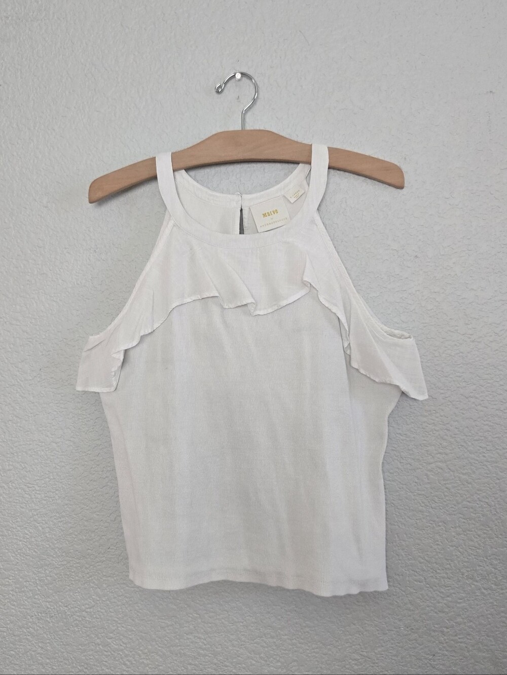 Anthropologie | Ruffled Rib Halter Tank - Picture 4 of 9